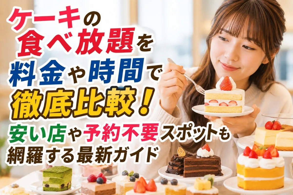 ケーキの食べ放題を料金や時間で徹底比較！安い店や予約不要スポットも網羅する最新ガイド